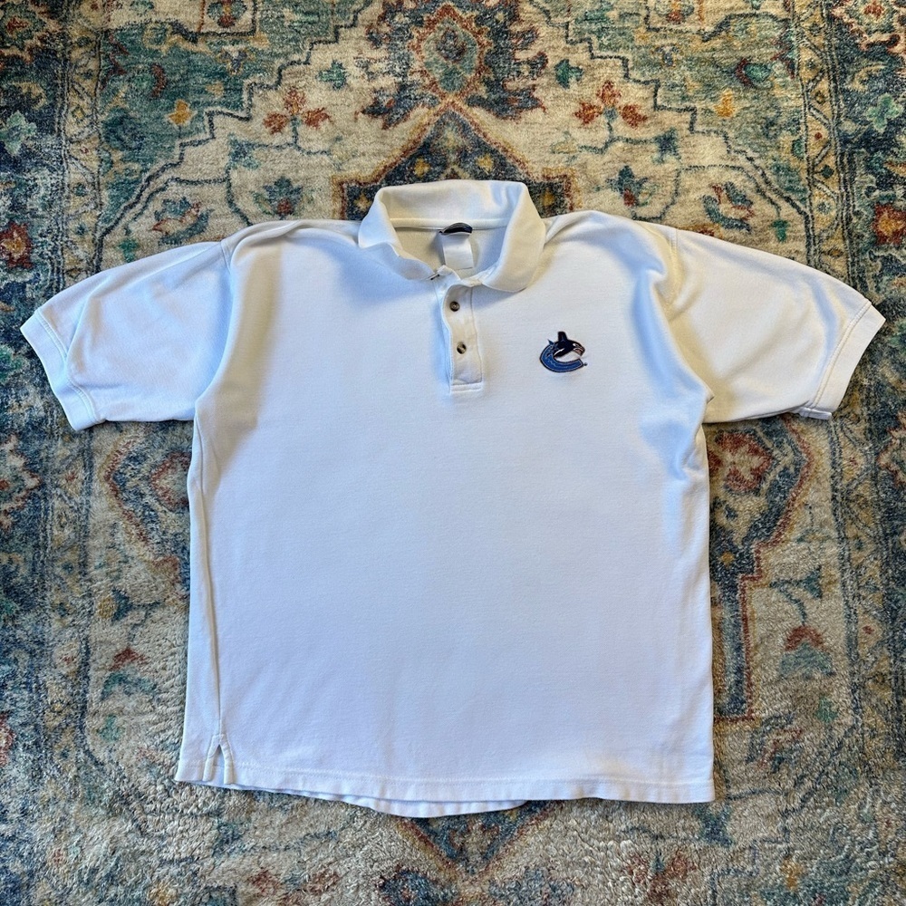 Vintage NHL Vancouver Canucks Polo Shirt Size XL